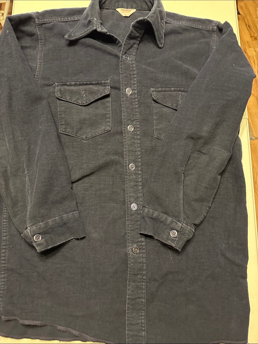Vintage-Style Black Men's Casual Button-Down Shirt